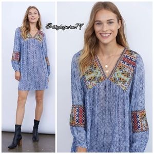 NWT, Anthropologie, Linne Embroidered Tunic Dress